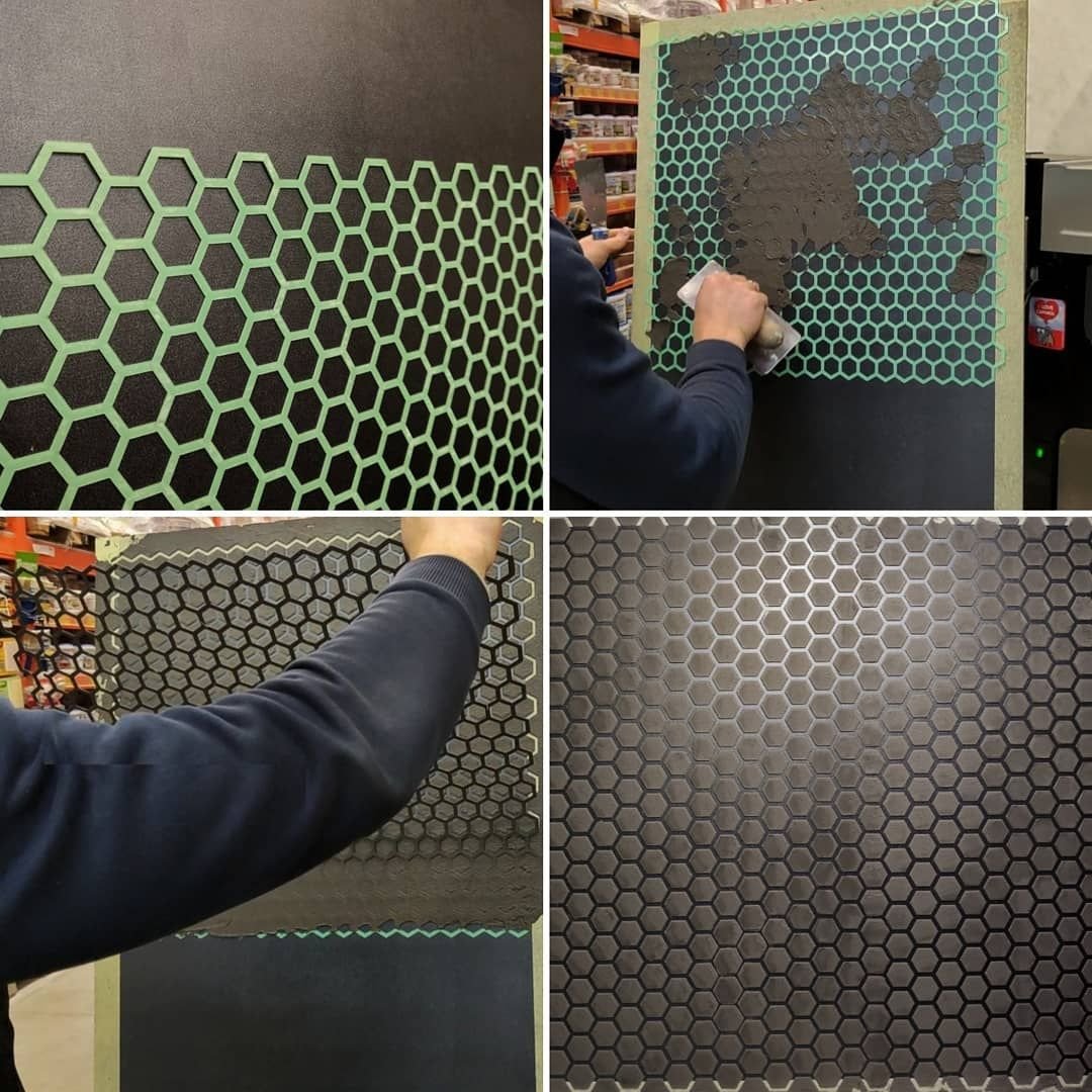 Трафарет соты для штукатурки