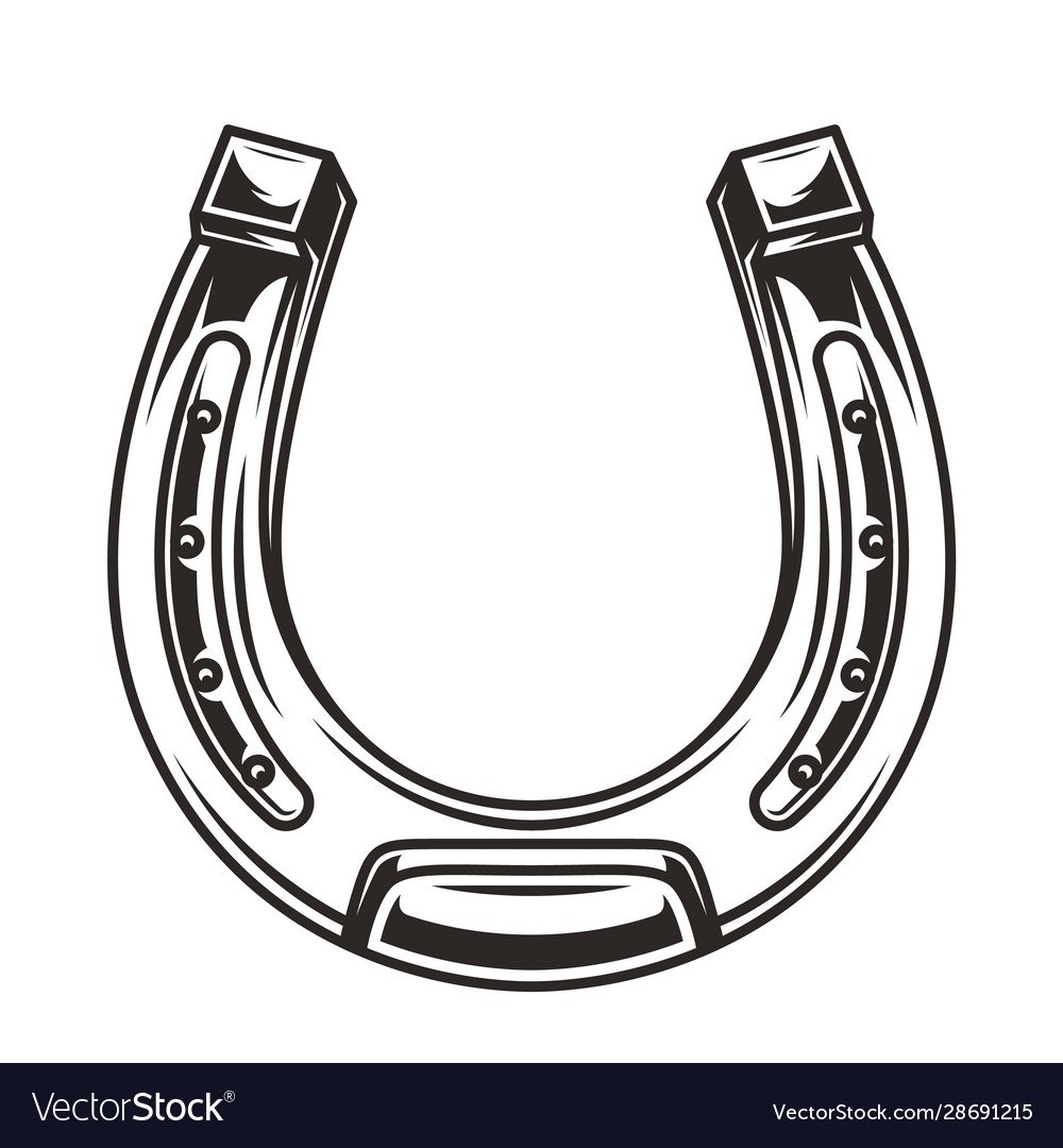 Подкова чугунная вектор