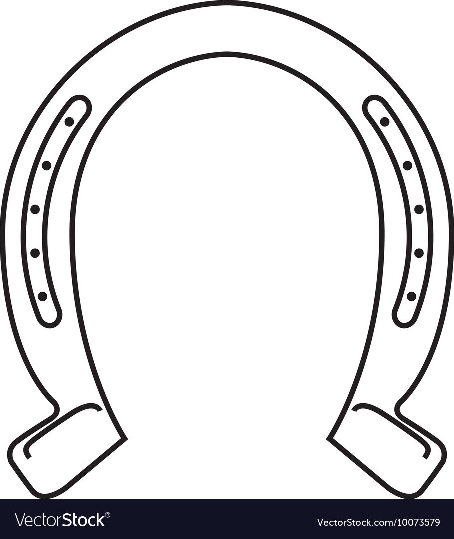 Подкова контур вектор