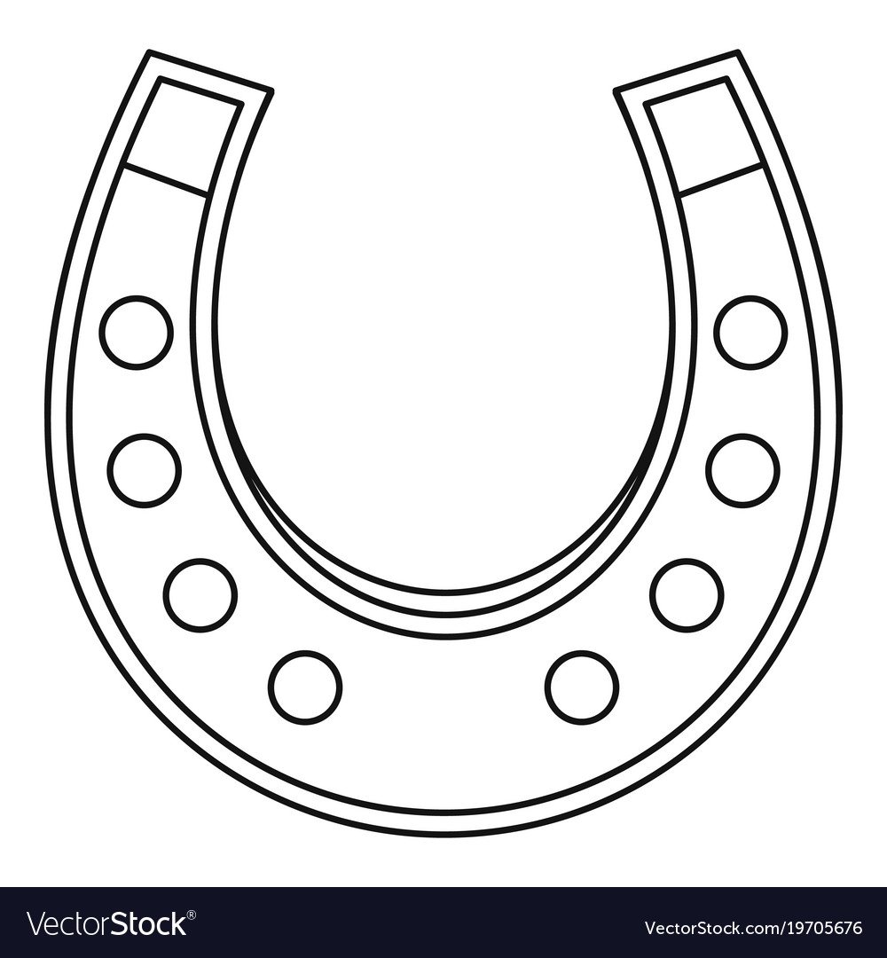 Подкова трафарет для вырезания