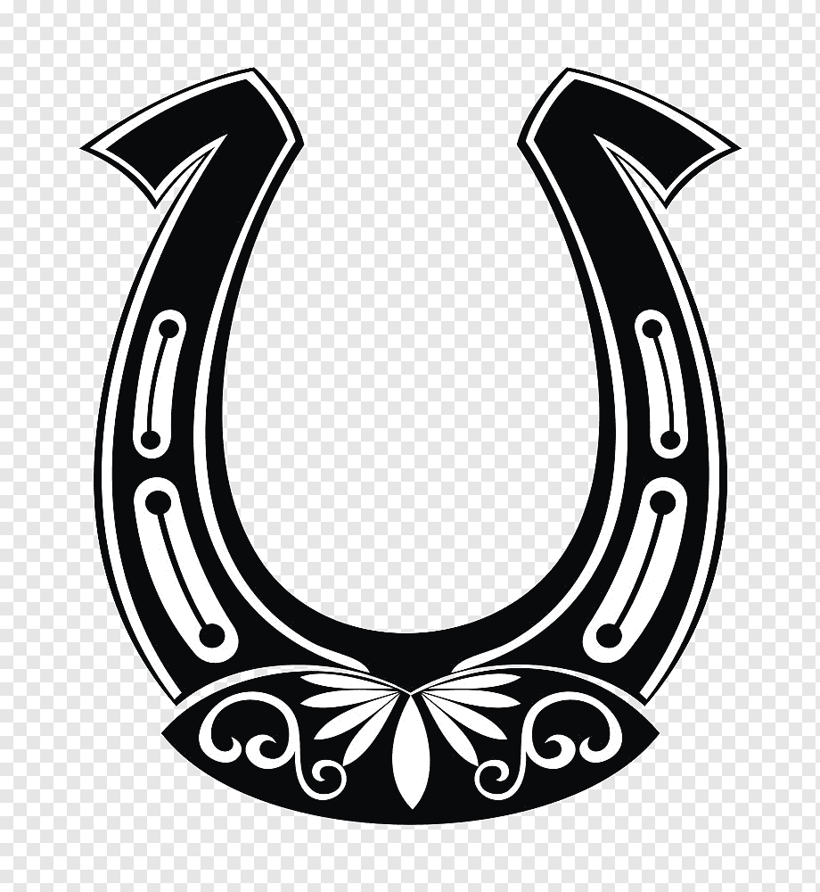 Подкова черно белая