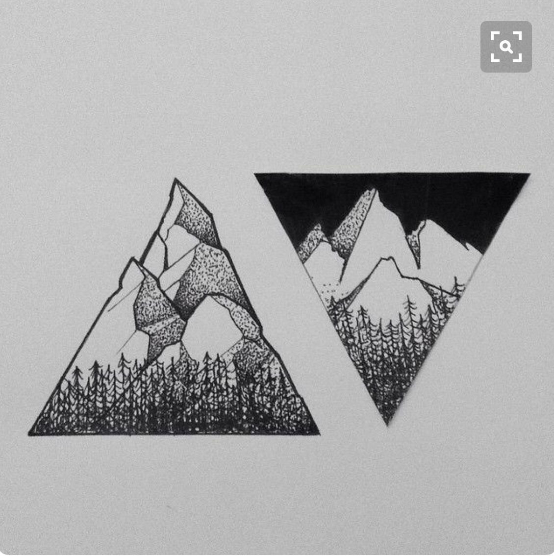 Горы тату эскизы