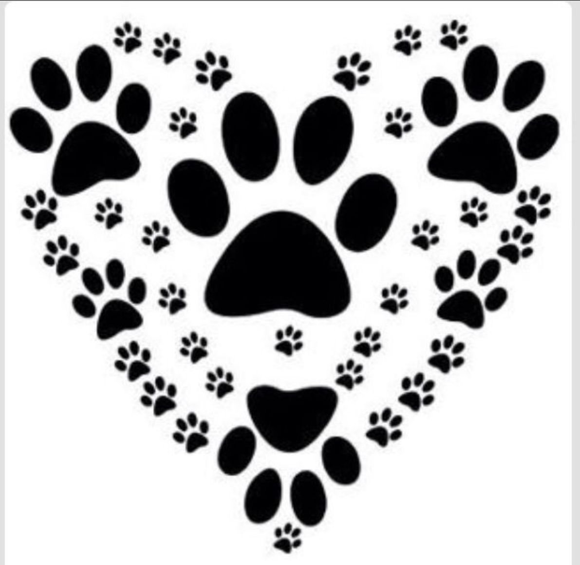 Трафарет лапы собаки