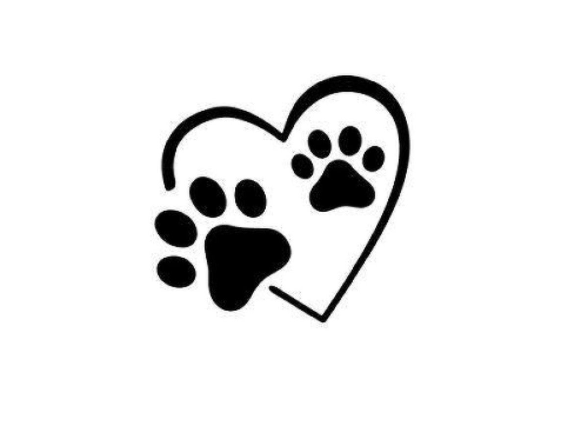 Трафарет лапы собаки