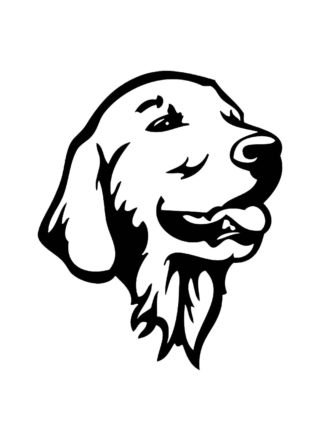 Лабрадор вектор чб