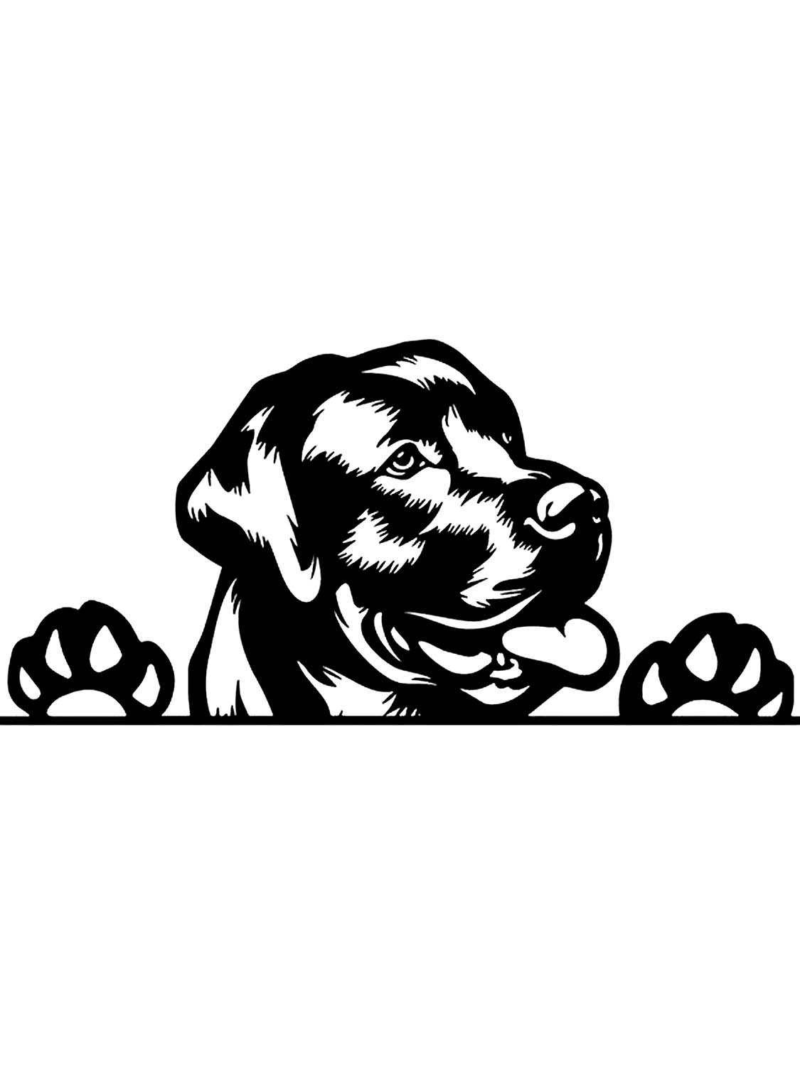 Силуэт головы лабрадора