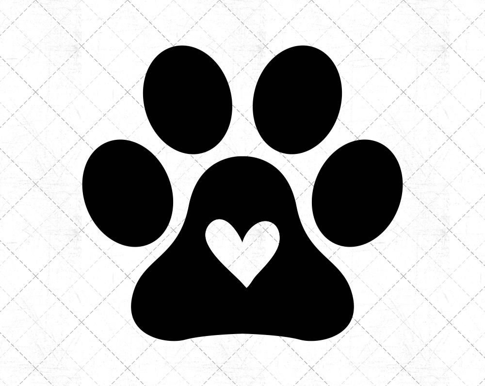 Собачья лапка трафарет