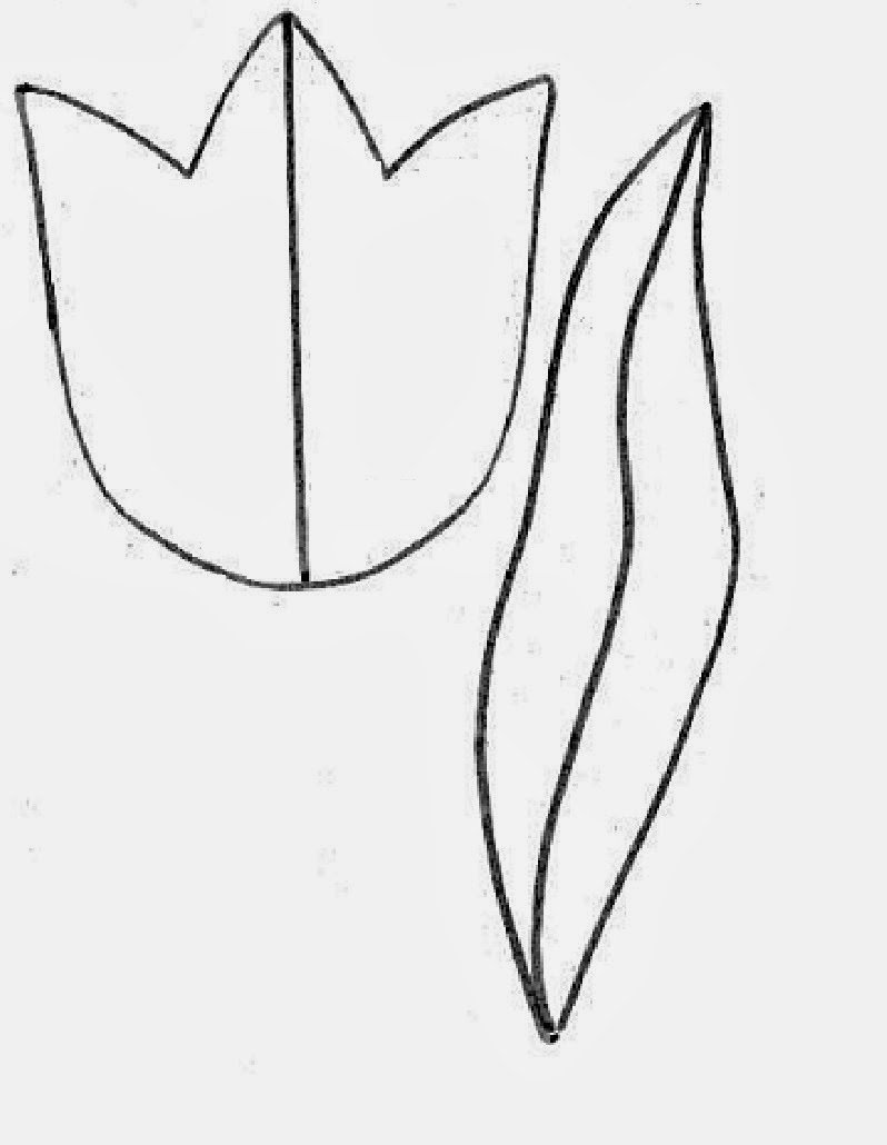 Шаблон тюльпана