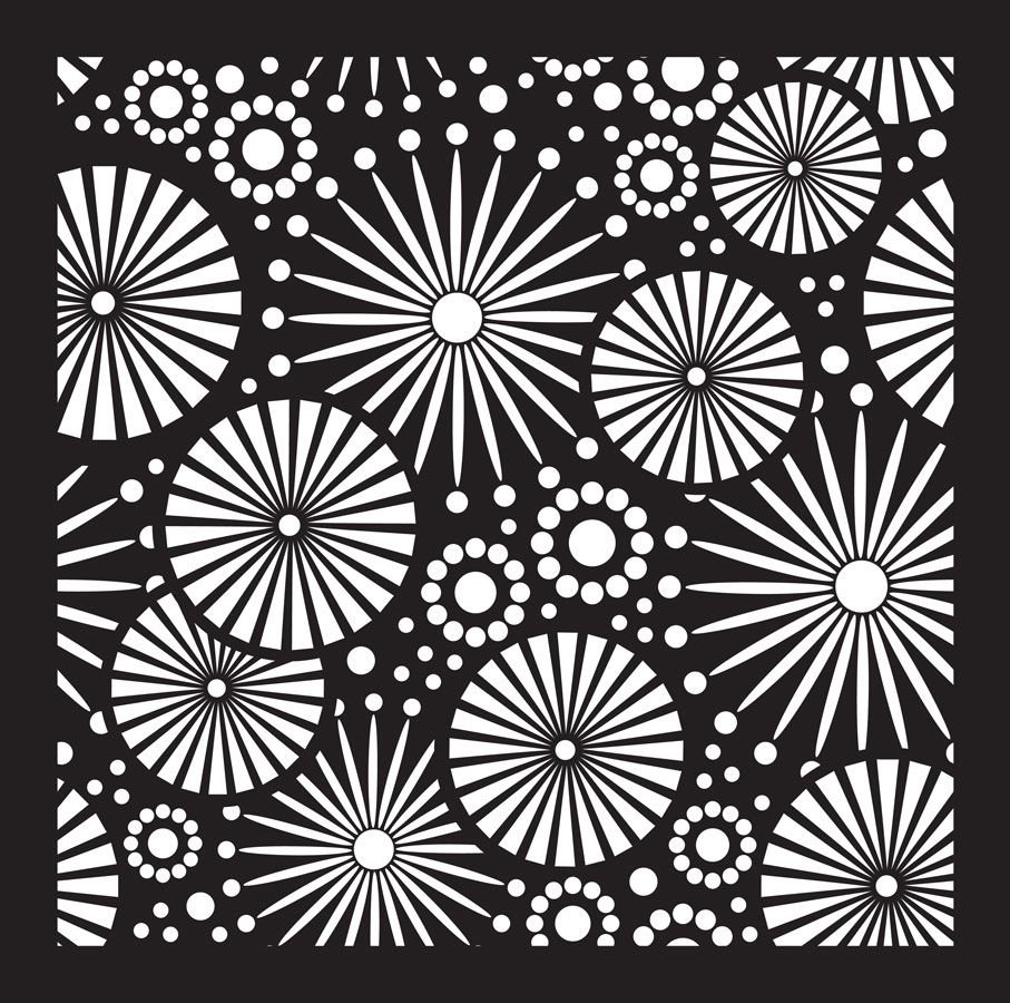 Трафареты экзотических цветов