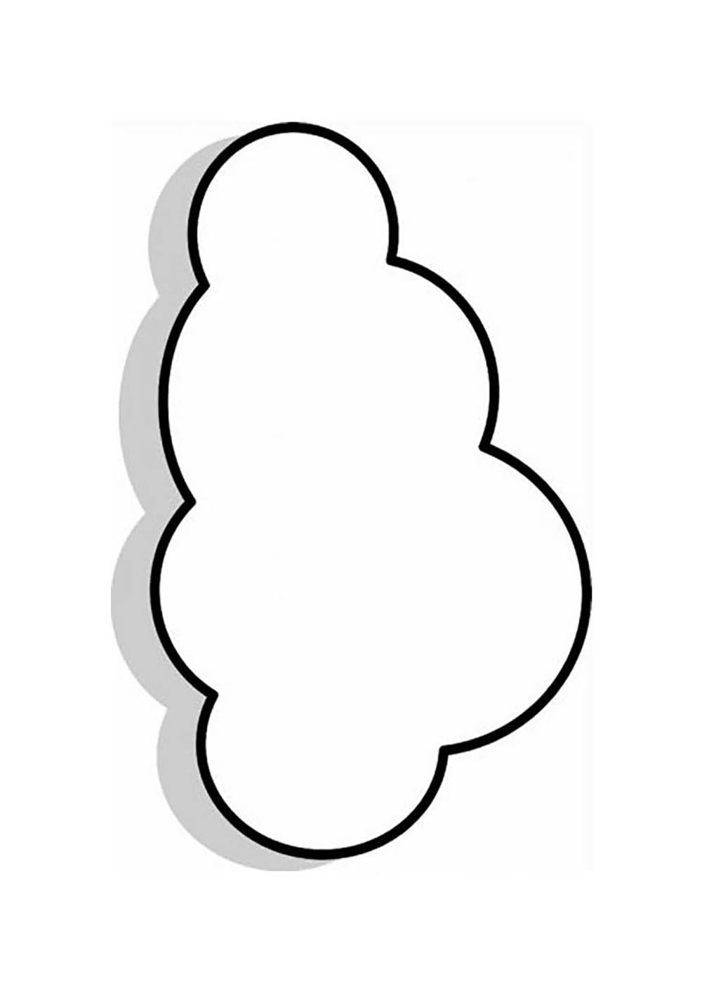 Тучка раскраска для малышей