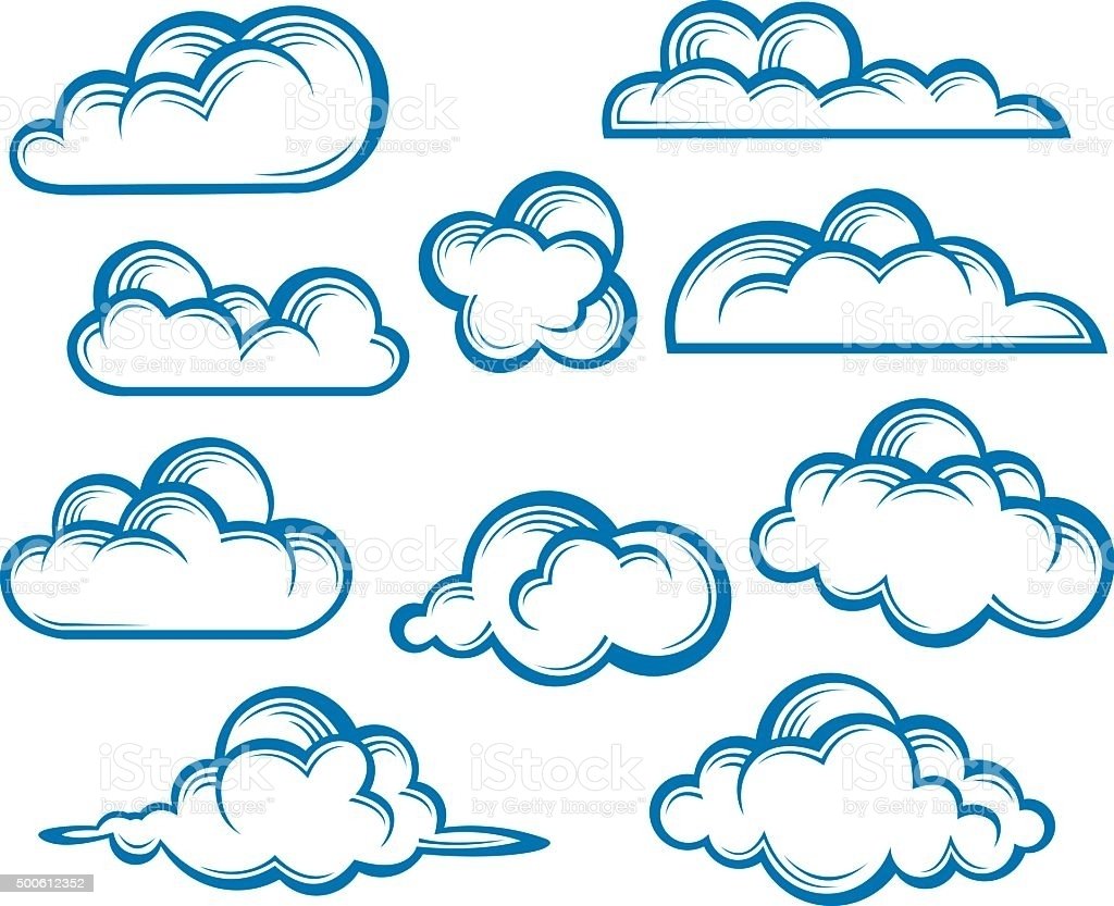 Облака шаблон для печати