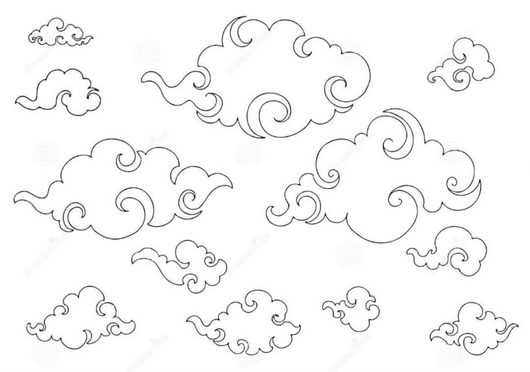 Тучка для раскрашивания детям