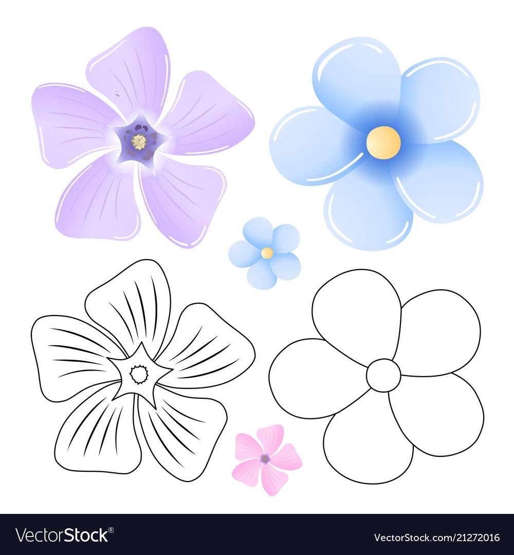 Мелкие цветы карандашом