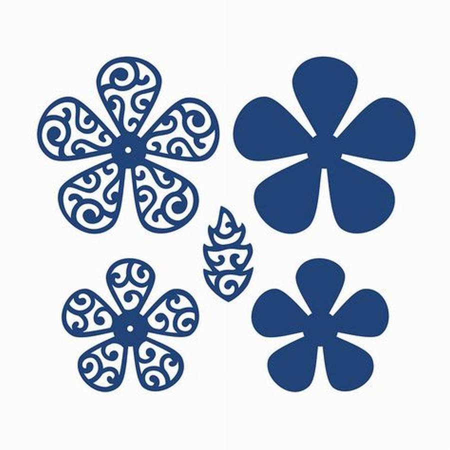 Незабудка цветок контур