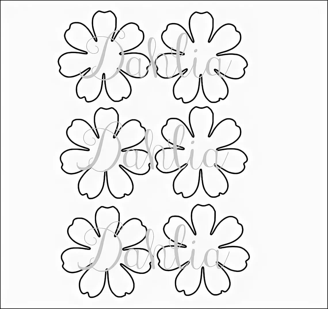 Синие цветочки для вырезания