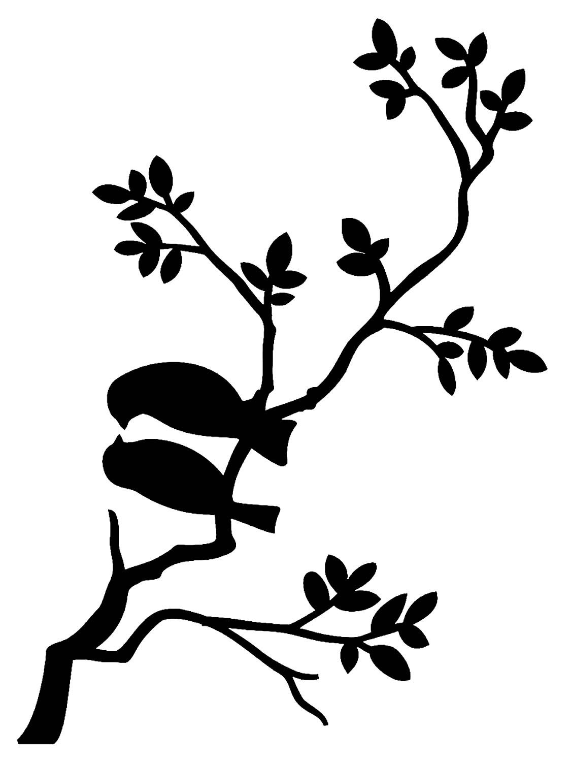 Трафареты веточки