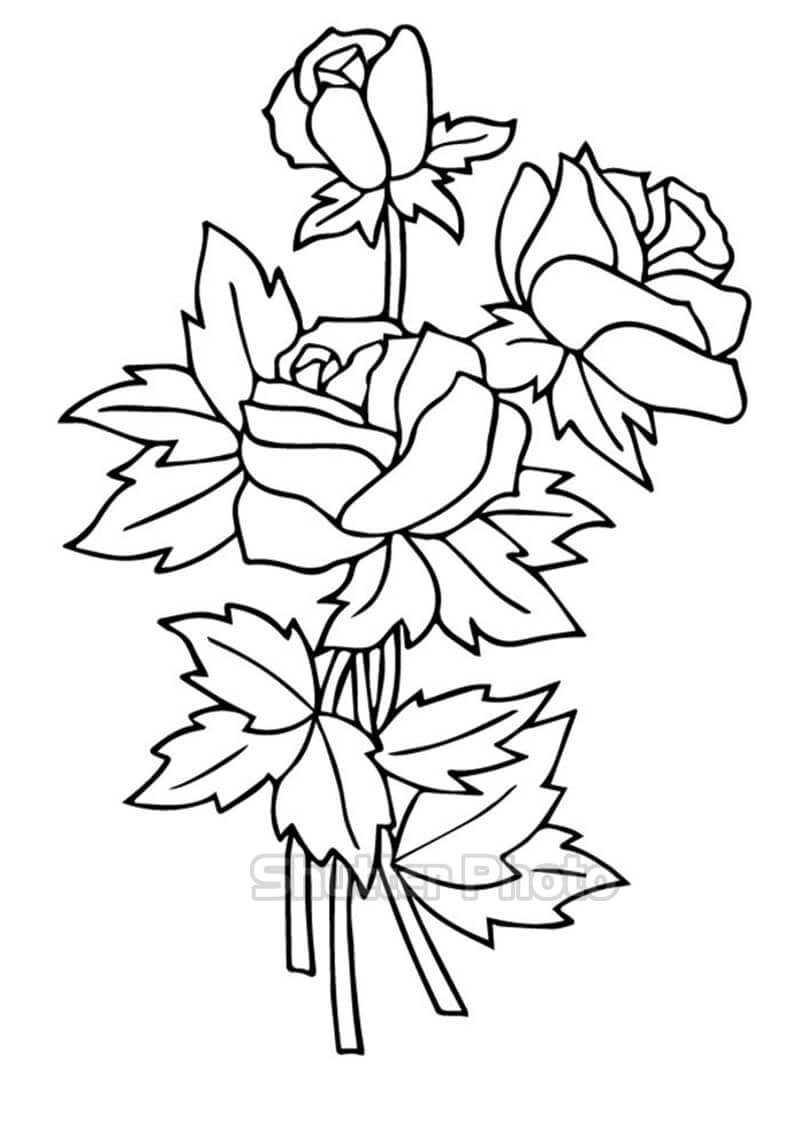 Вытынанка букет цветов