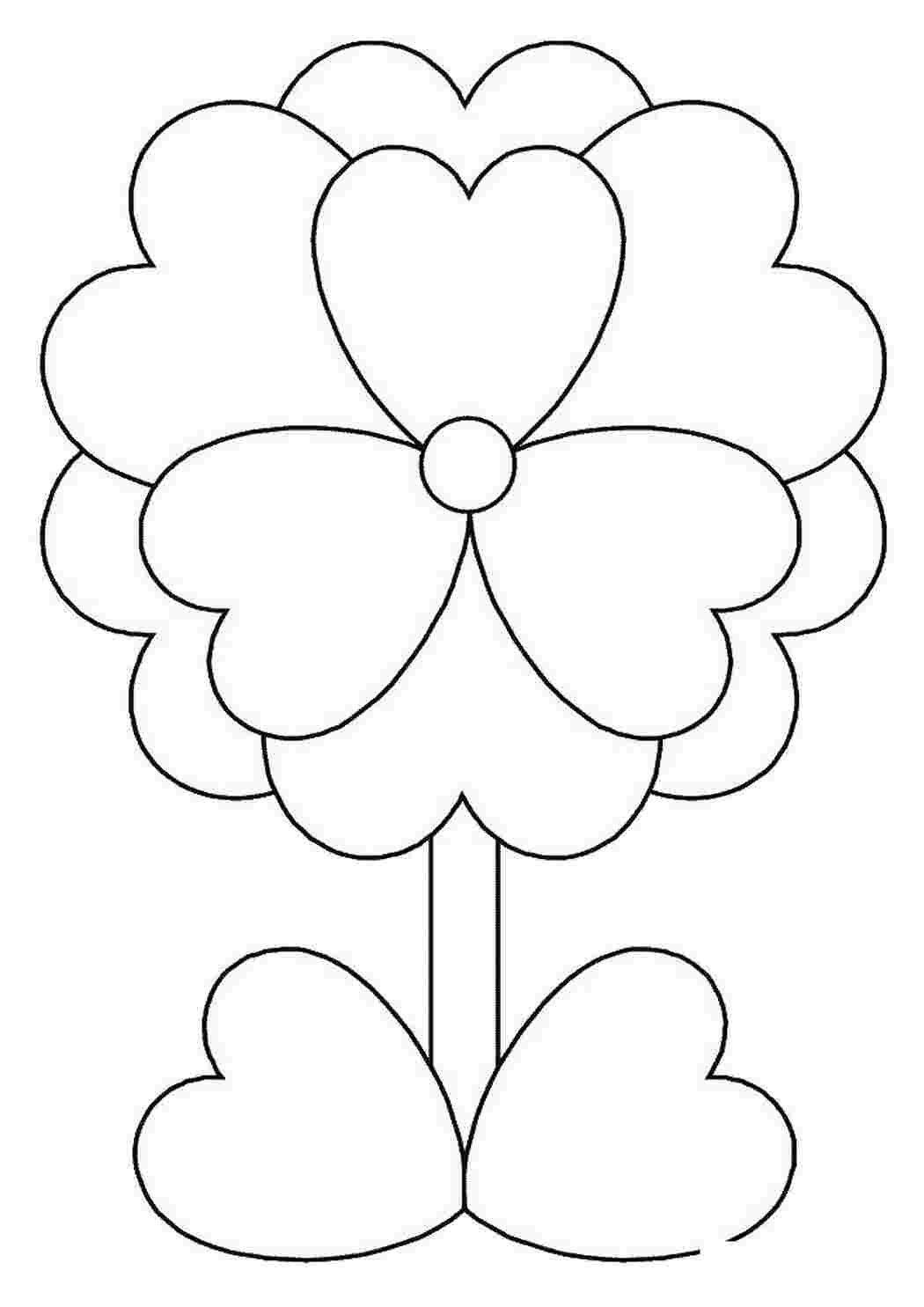 Эскиз для для аппликации цветок