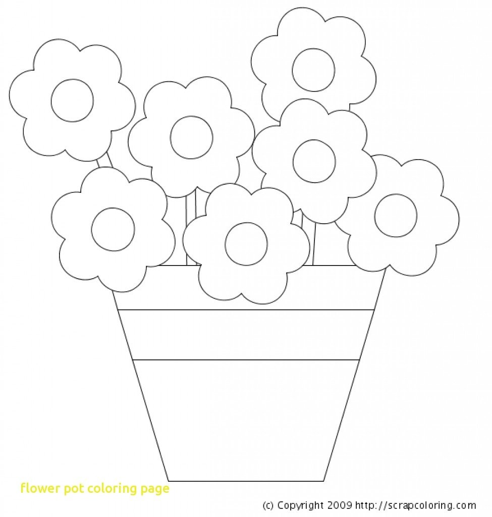 Ваза с цветами раскраска
