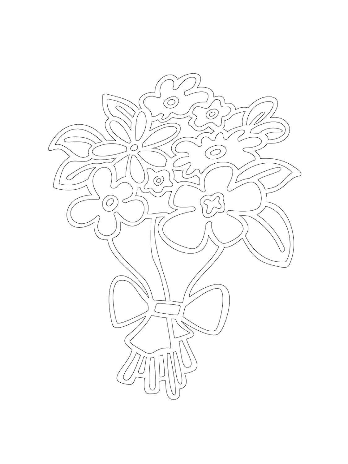 Гавайские цветы трафарет