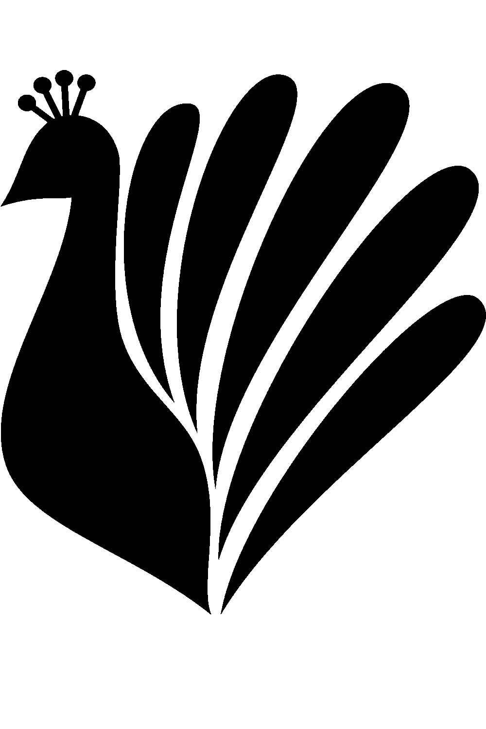 Трафарет павлина