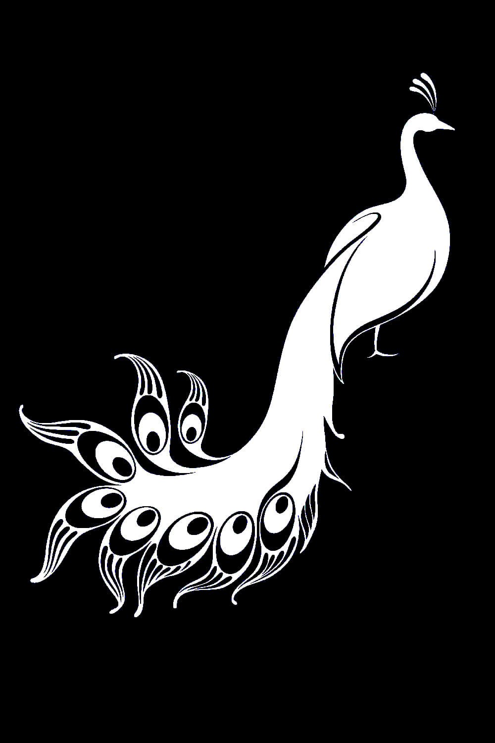 Трафарет павлина