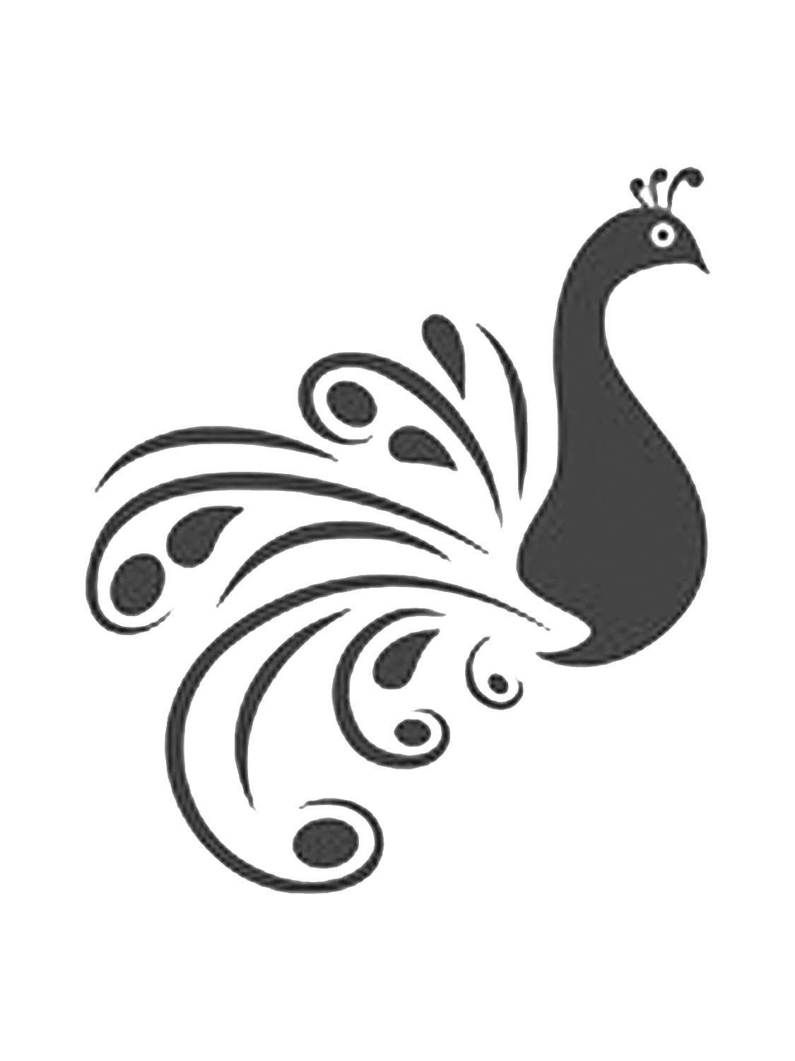 Павлин силуэт