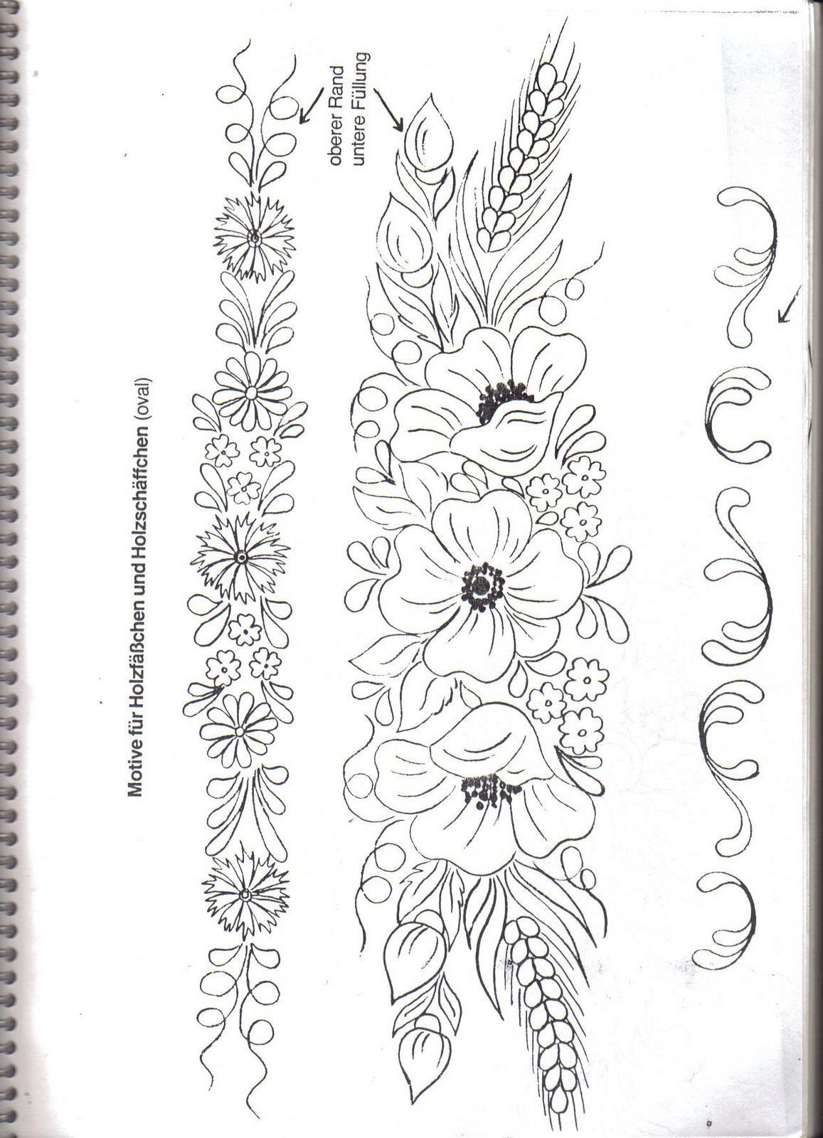 Цветочные мотивы для вышивки гладью