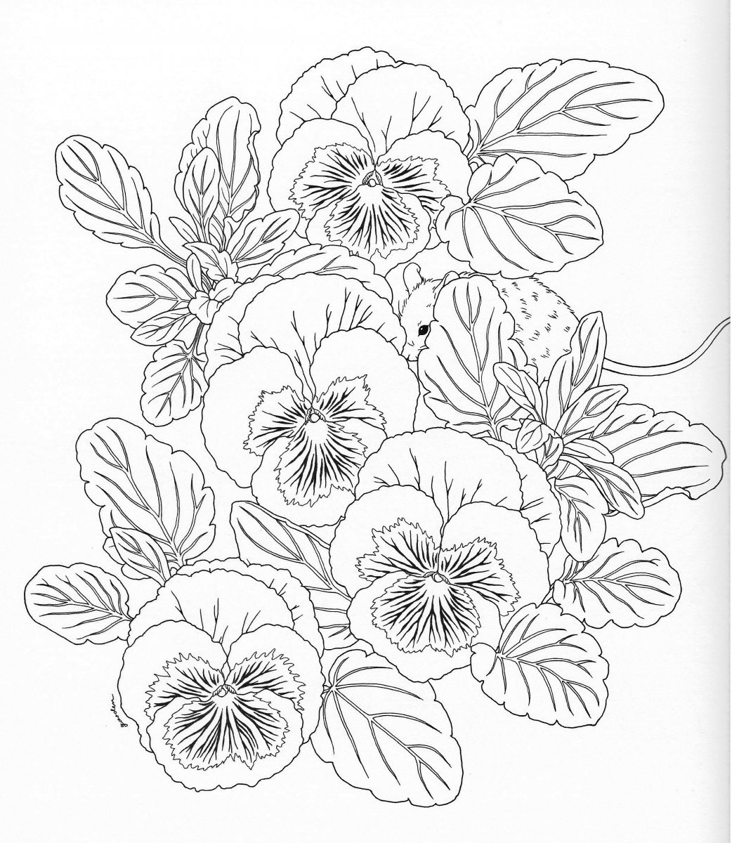 Цветочный орнамент в полосе