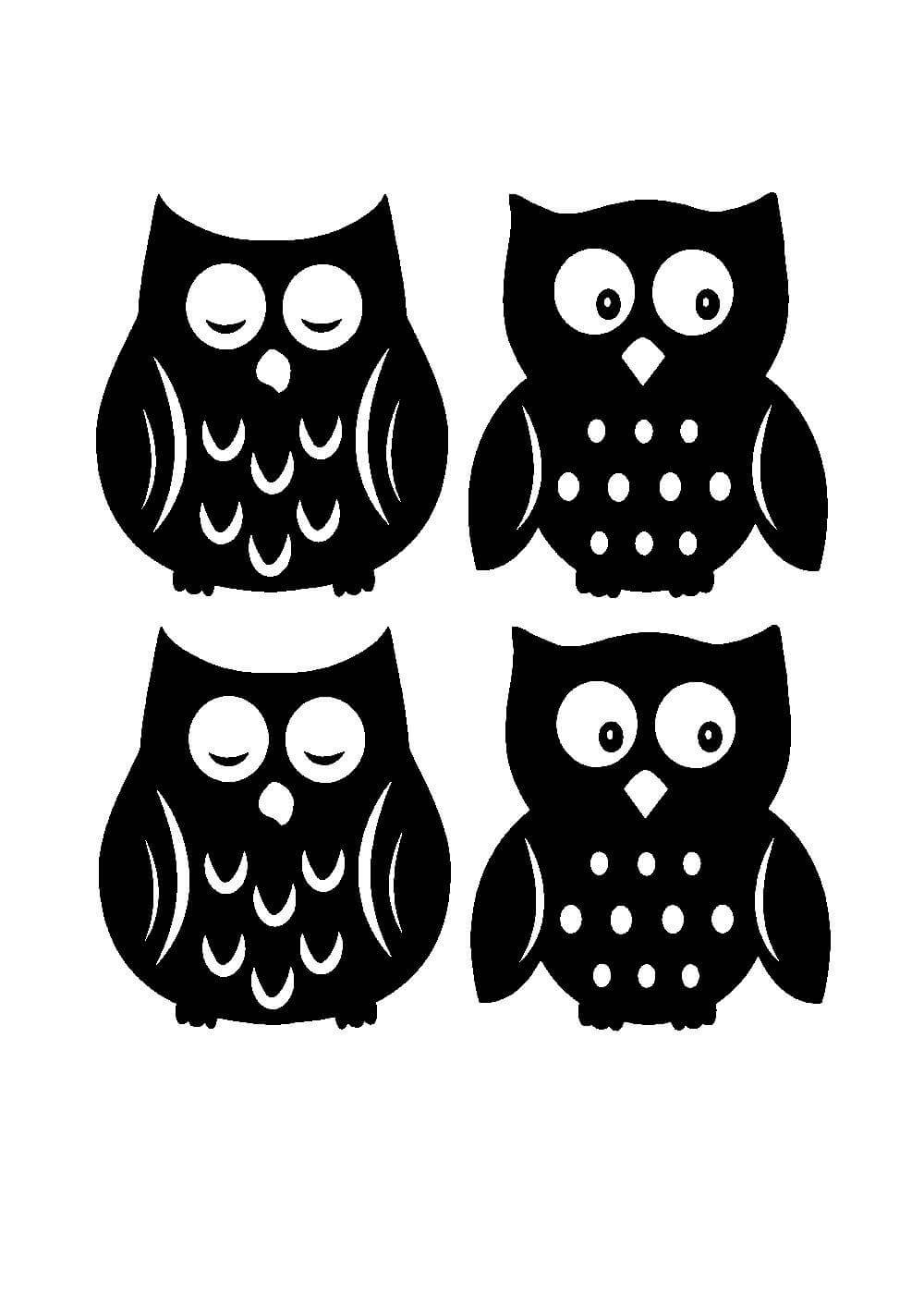 Трафарет Совенок