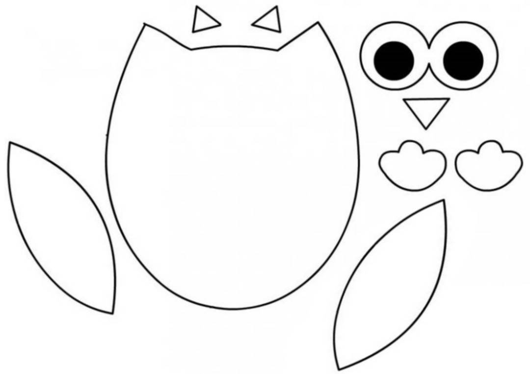 Сова трафарет для вырезания