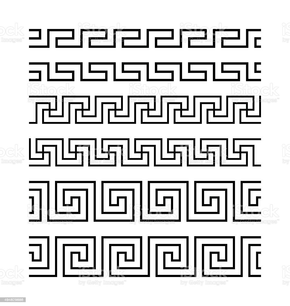 Геометрический орнамент Меандр древняя Греция