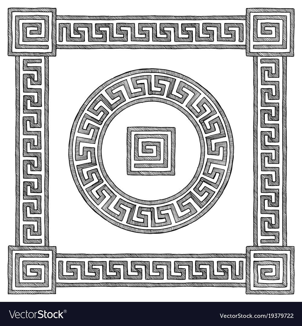 Древнегреческий орнамент Меандр