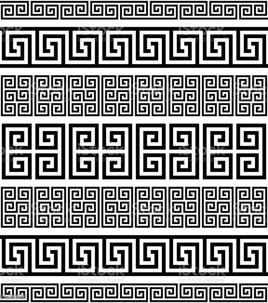 Греческий узор Меандр Альфа