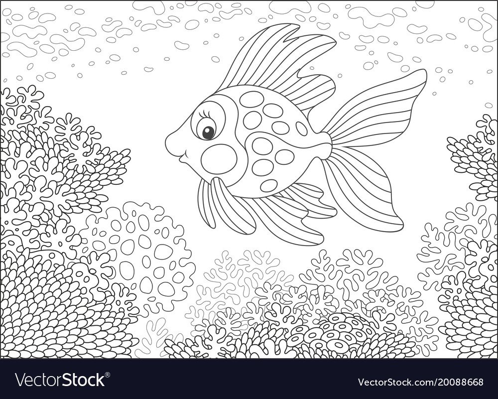 Золотая рыбка раскраска для взрослых