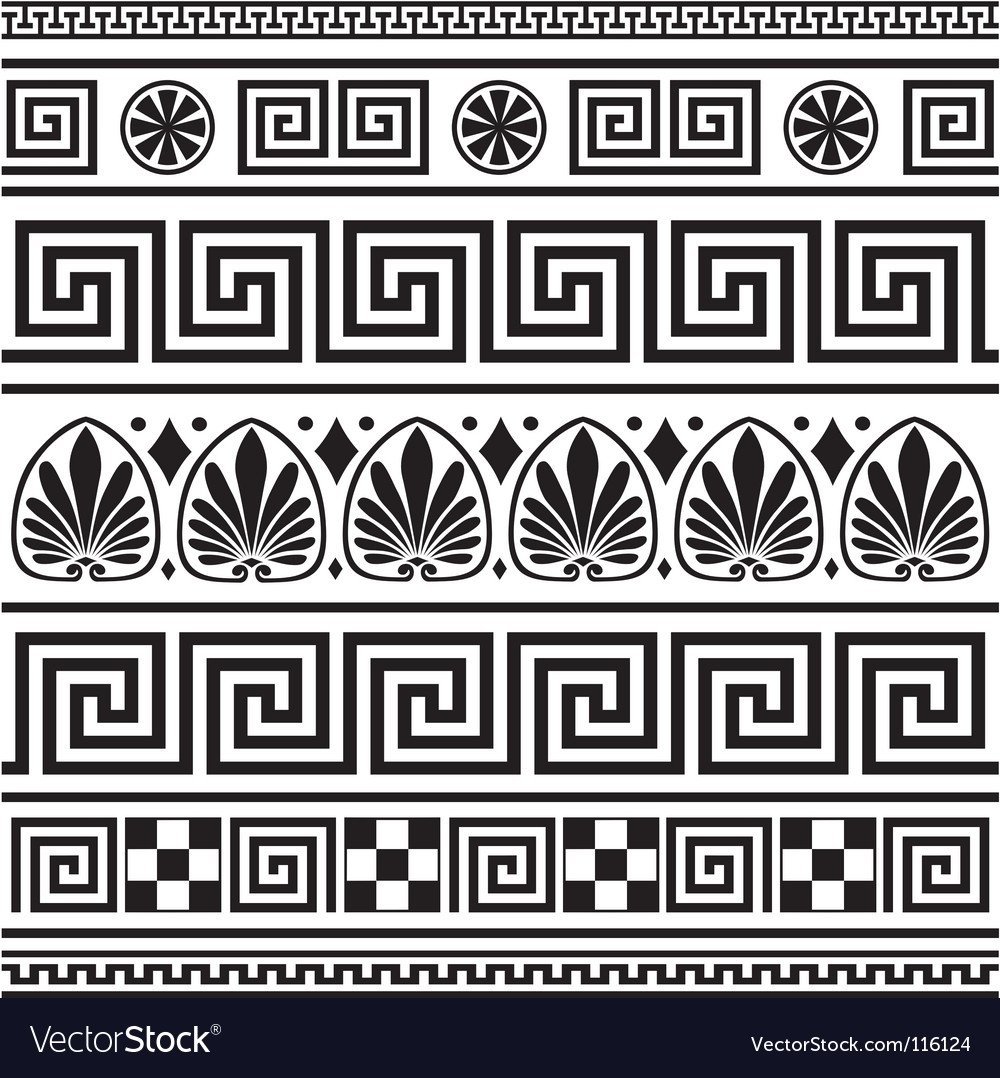 Древнегреческий орнамент Критская волна