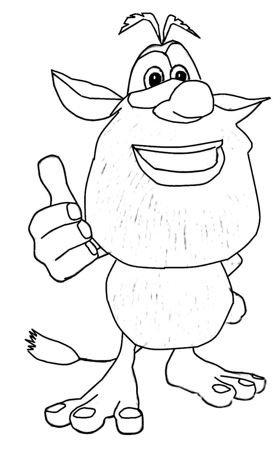 Раскраска Буба Домовенок