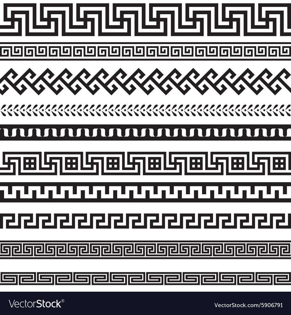 Древнегреческий орнамент Меандр круговой