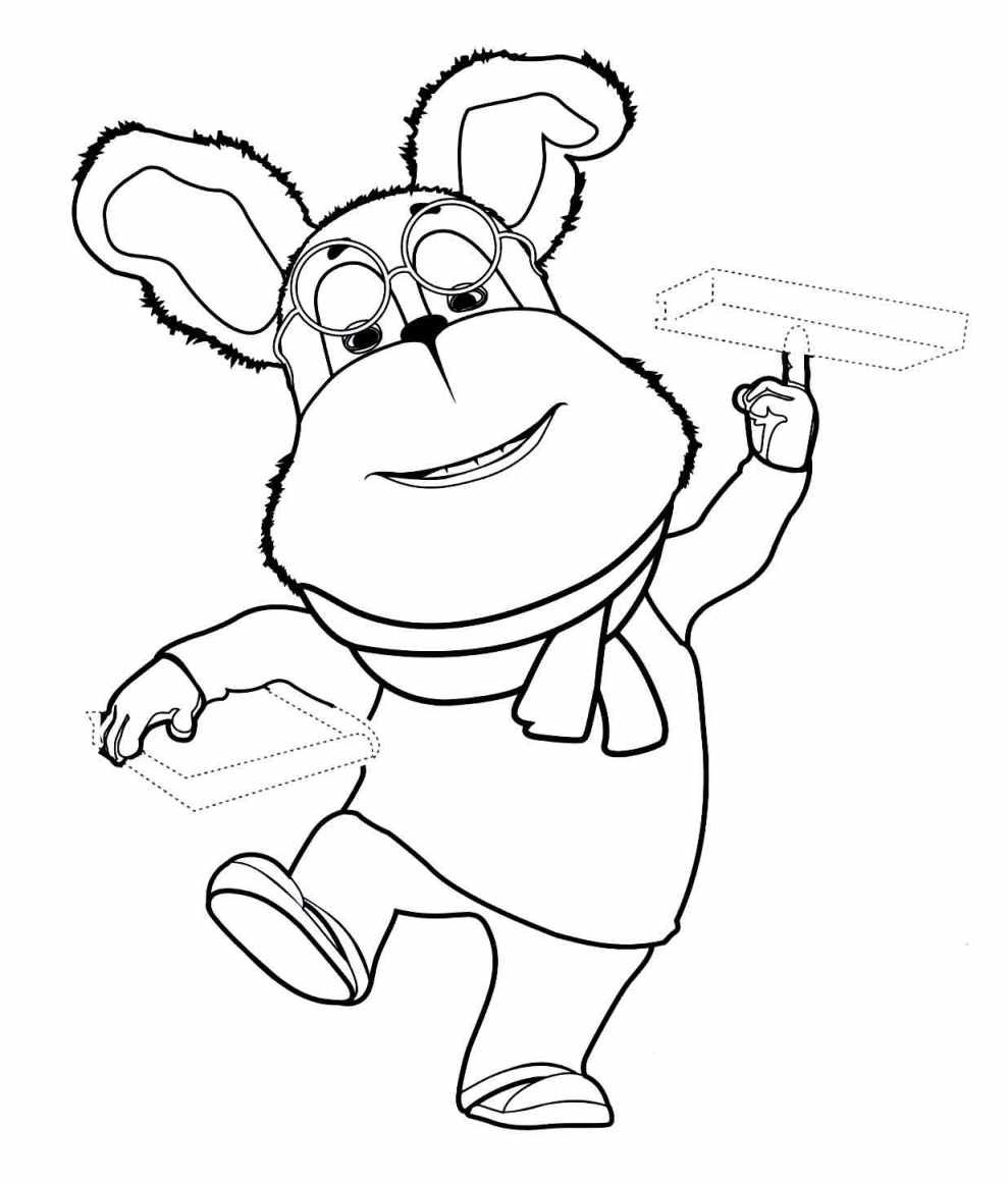 Буба Хэллоуин раскраска