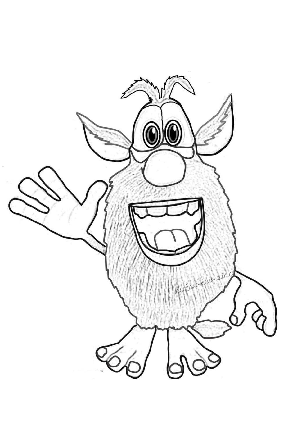 Раскраска домовёнок Буба