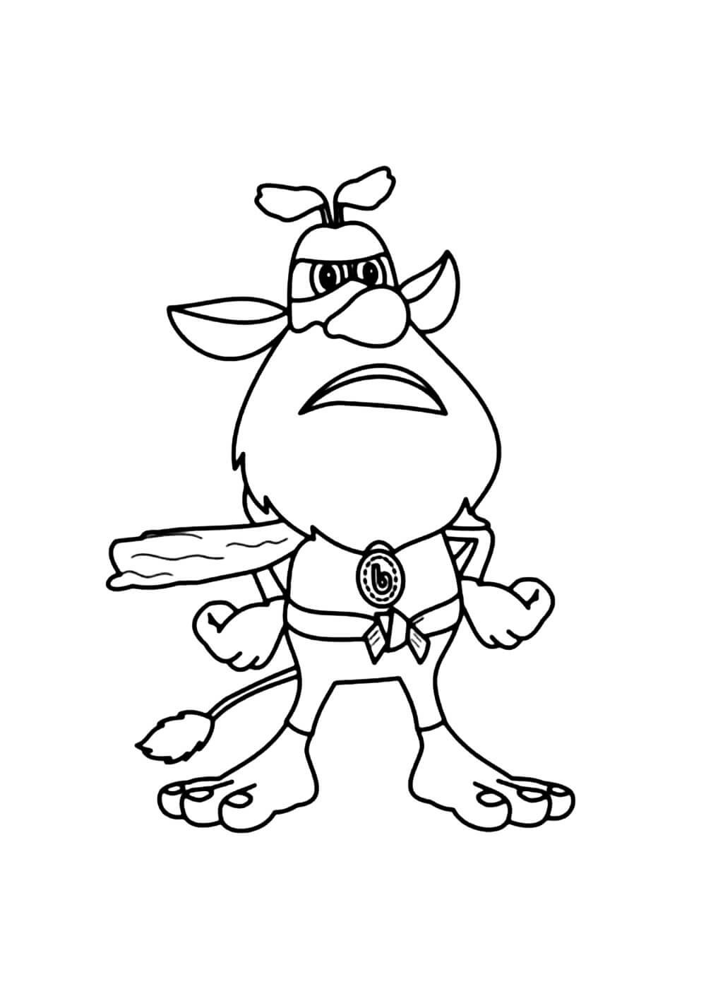 Раскраска Буба Домовенок