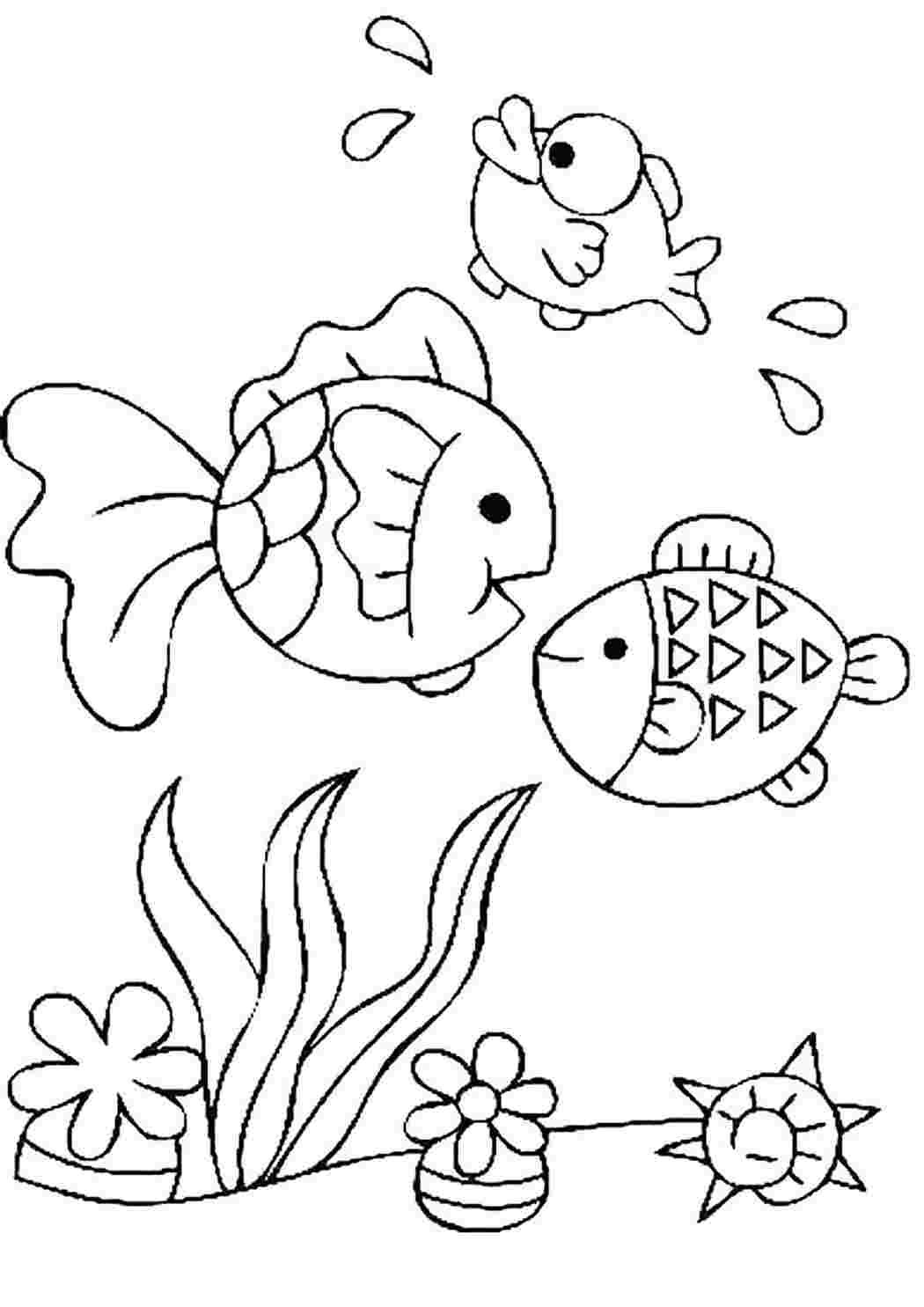 Трафарет рыбки для аппликации