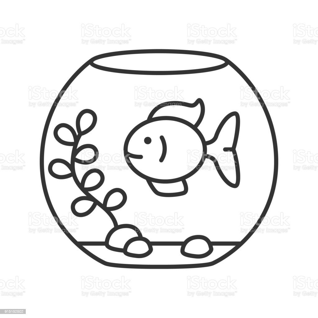 Трафарет рыбки в аквариуме