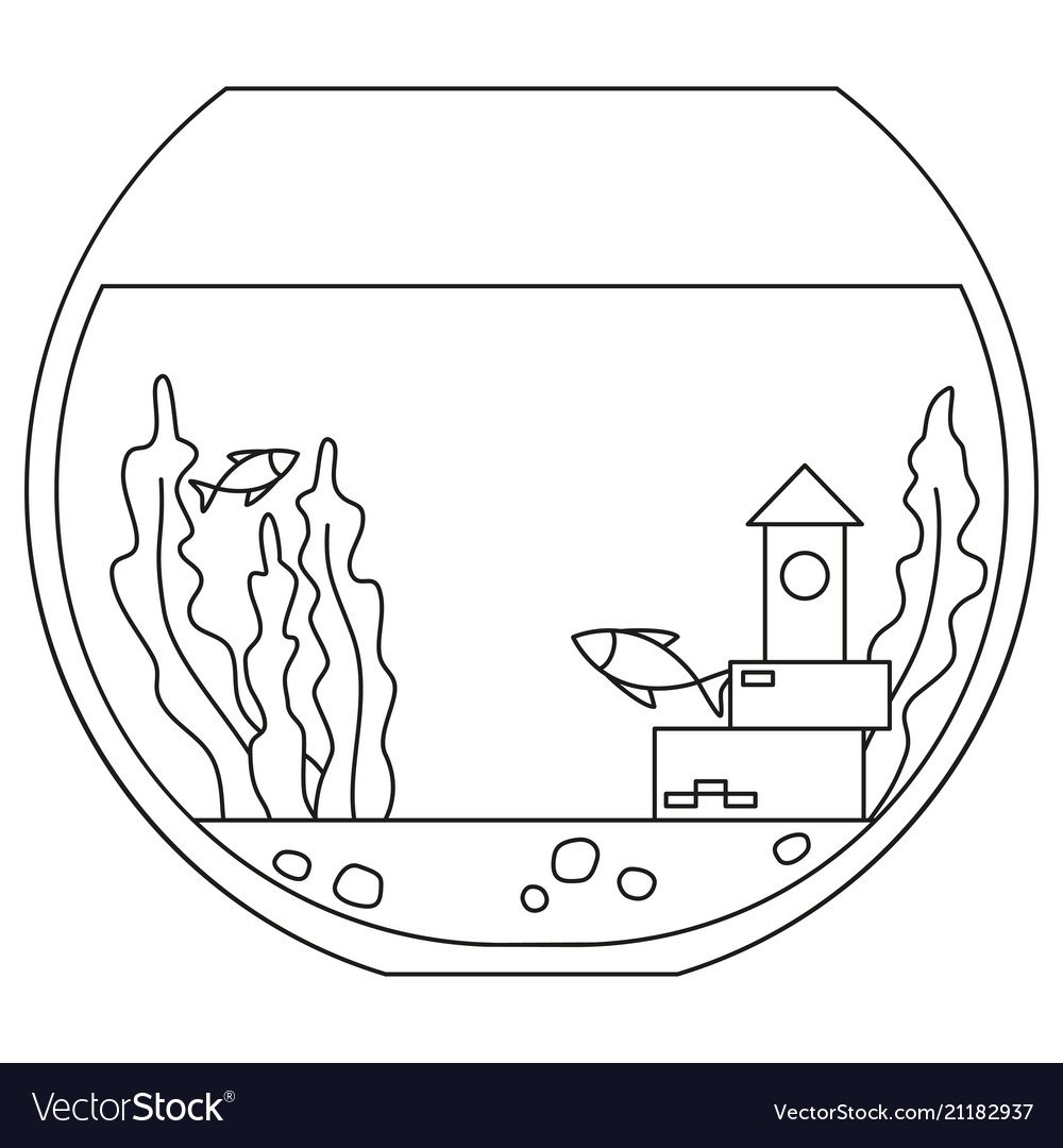 Аквариум для раскрашивания без рыбок