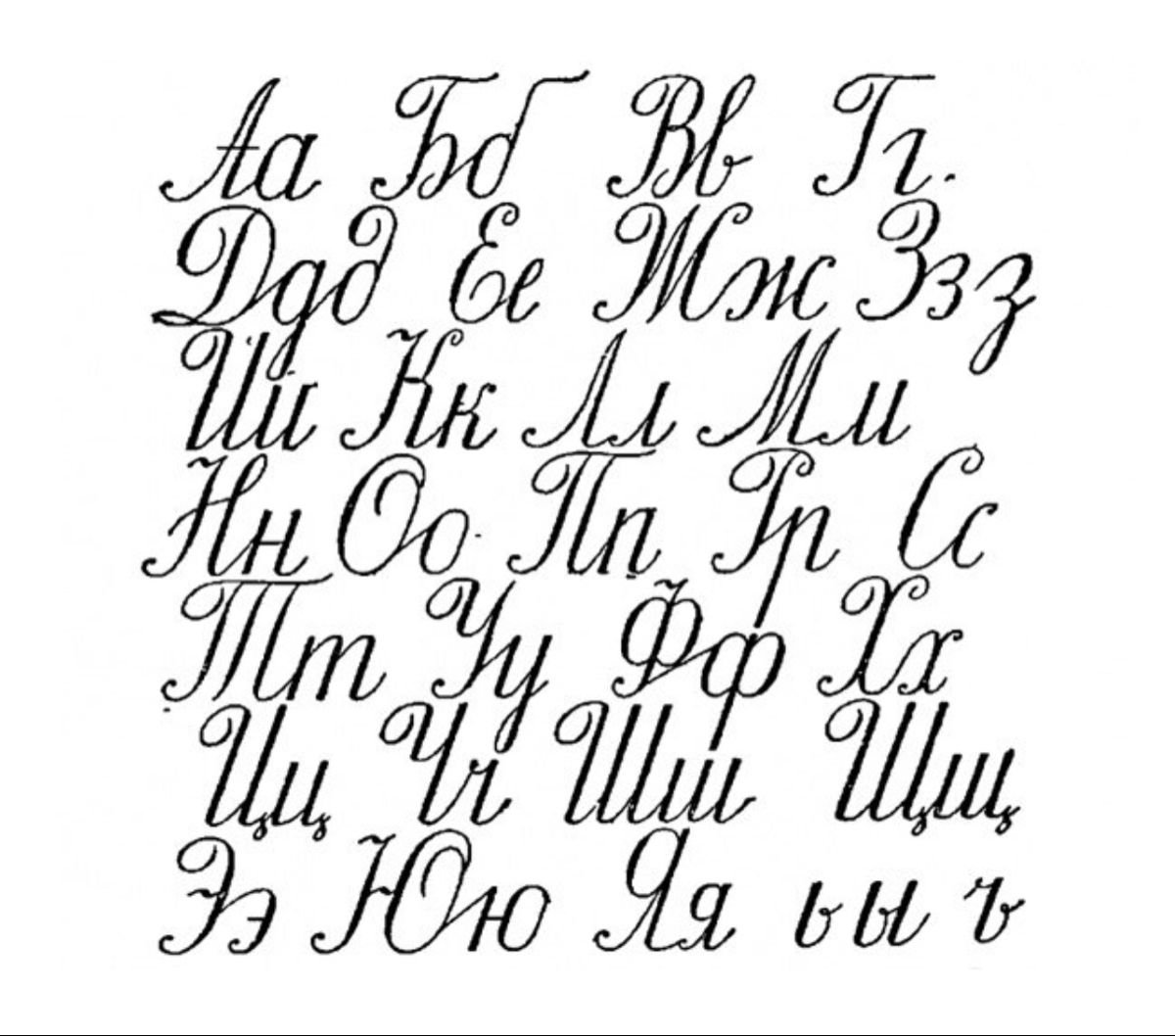 Каллиграфия русские буквы