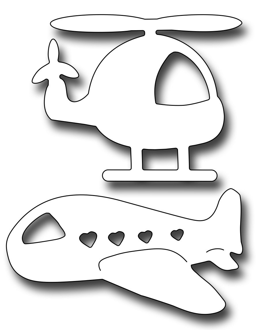 Самолетик трафарет