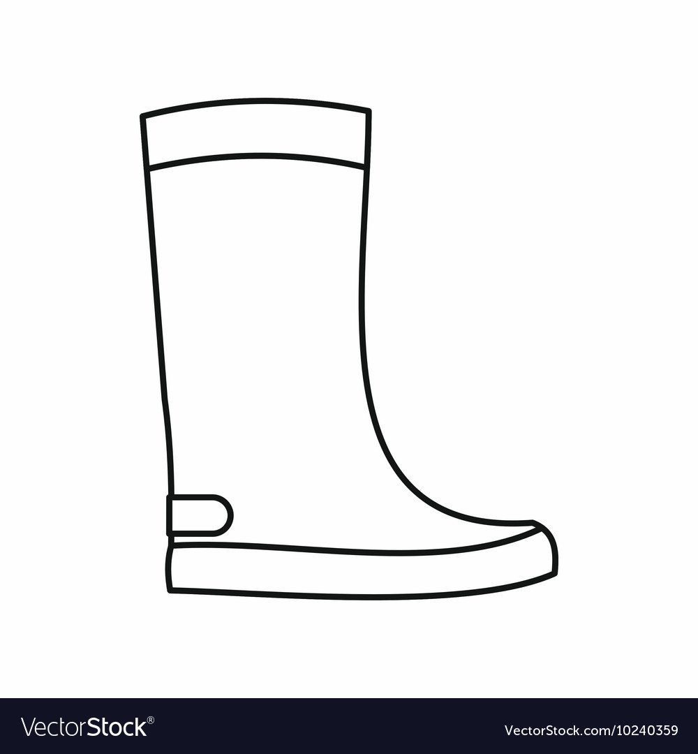 Раскраска сапоги резиновые для детей