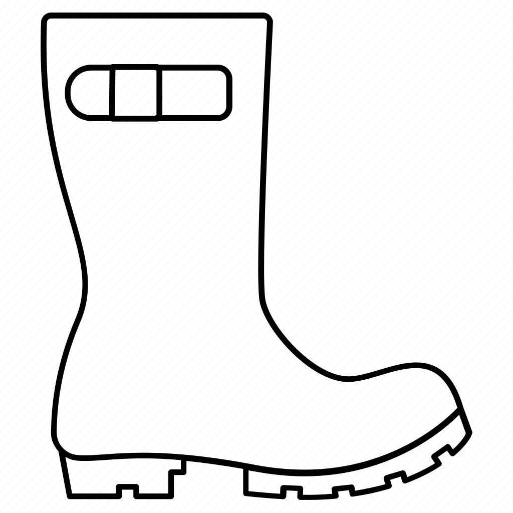 Резиновые сапоги трафарет