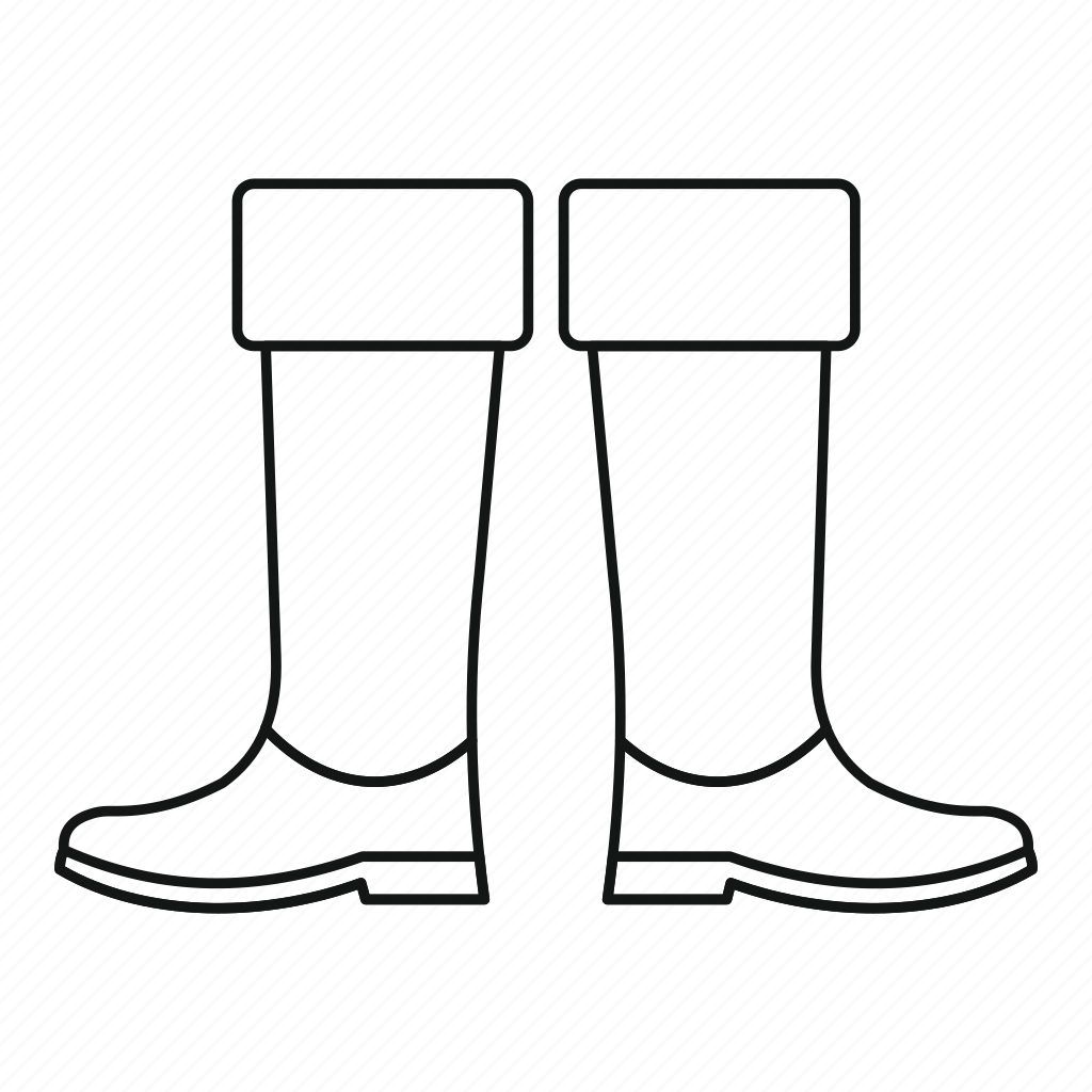 Раскраска сапоги резиновые для детей