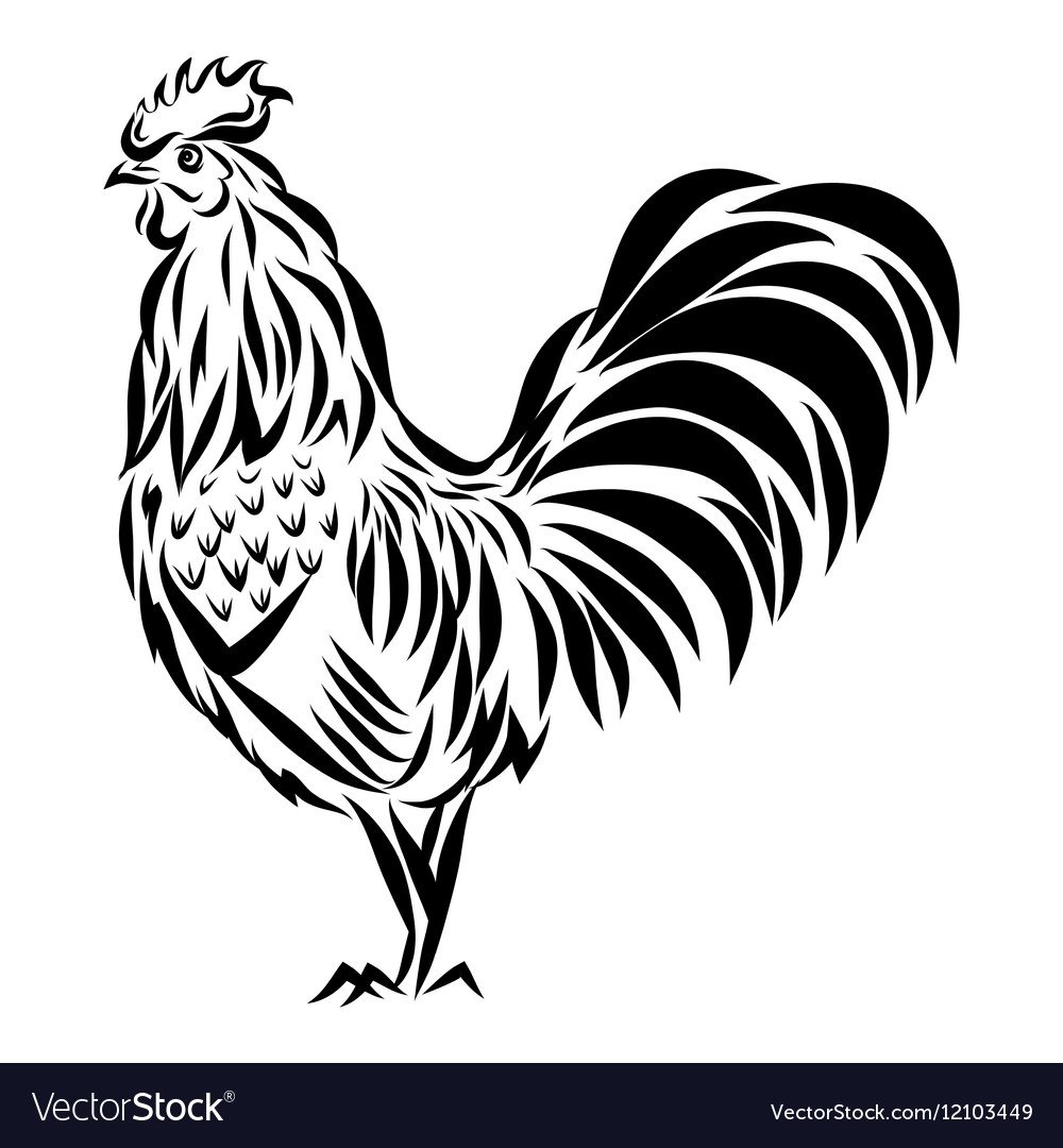 Петушок силуэт